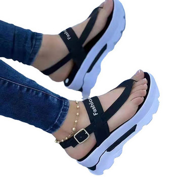 Дамски сандали Сандали на платформа с токчета Летни обувки Дамски сандали на танкетка Летни обувки Тренд обувки на танкетка Sandalias Mujer