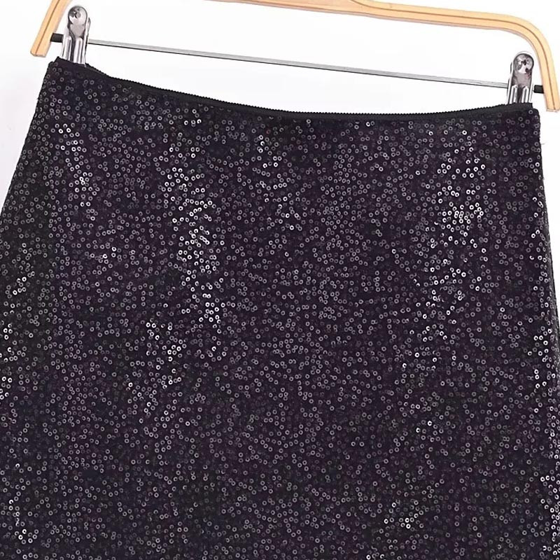 TRAF Litritega sametseelik Naiste seelik Sügistalv Mini Must Keskmise Vöökohaga Esteetiline Seelik Šikk ja Elegantne Jõuluseelik