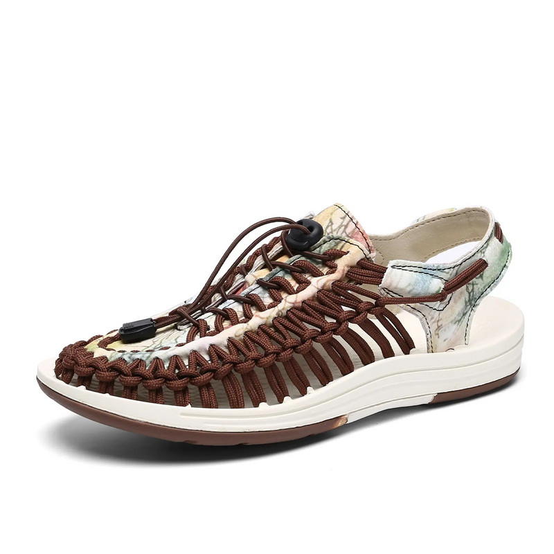 Meeste Gladiaatorsandaalid Suvised Kvaliteetsed Käsitsi Kootud Meestekingad Sisselibistatavad vabaaja Rannasandaalid Meeste Sandaalid Lamedad tossud