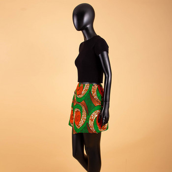 Къси мини поли с африкански принт Дамски летни пола с волани с висока талия Дамски улични тънки долнища Африкански дрехи S2127006
