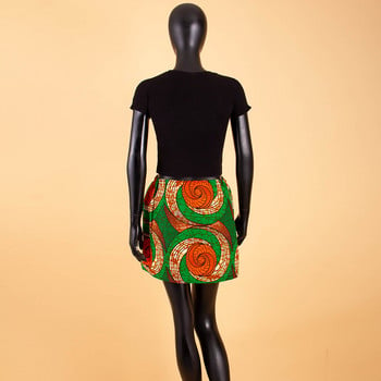 Къси мини поли с африкански принт Дамски летни пола с волани с висока талия Дамски улични тънки долнища Африкански дрехи S2127006