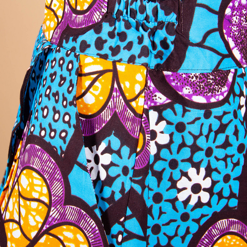 Ljetne ženske kratke hlače 2024. Suknje Modne široke kratke hlače visokog struka Ankara Ležerne kratke hlače Culotte afrički print Odjeća s voskom A2021007