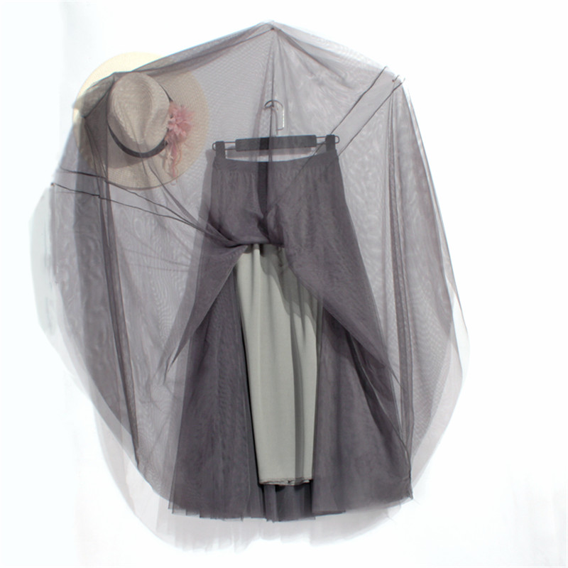 Nagy méretű, magas derekú tüll szoknya női hosszú redőzött szoknya fekete rózsaszín elegáns maxi szoknya női tavaszi nyár koreai hálós szoknya