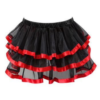 Дамска многопластова секси раирана мини плисирана пола Showgirl Party Mesh Tulle Dance Tutu Skirts Съвпадаща корсетна пола Плюс размер S-6XL