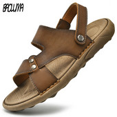 Marka muške kožne muške sandale za vanjske aktivnosti od meke goveđe kože sandale za muškarce ljetne prozračne muške sandale za vanjske uvjete isporuke muške papuče