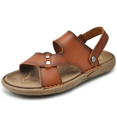 Marka muške kožne muške sandale za vanjske aktivnosti od meke goveđe kože sandale za muškarce ljetne prozračne muške sandale za vanjske uvjete isporuke muške papuče