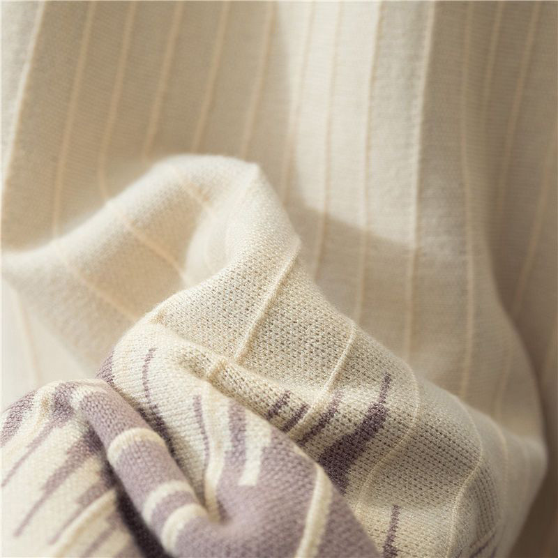 Juhuslikud trükitriibud Suures suuruses silmkoelised seelikud naistele sügistalvised elastsed kõrge vöökohaga avara seeliku disainiga A-line pikk seelik