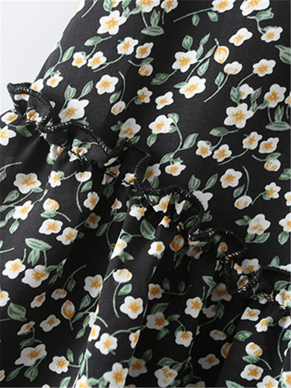 Odjeća veće veličine za ljetnu suknju, elastični struk, asimetrični šavovi, kišobran suknja s cvjetnim uzorkom, velika donja suknja