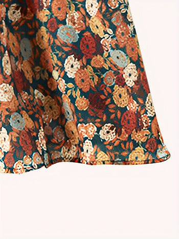 GIBSIE Големи размери Винтидж дълги поли с флорални щампи Дамски пролетни летни празнични бохо поли с ластик на талията A-силует Дамски долнища
