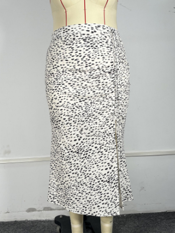 GIBSIE suures suuruses leopardimustriline seelik, naiste 2024. aasta uus suvine kõrge vöökohaga Boho seksikas lõhestatud nööriga pikad seelikud