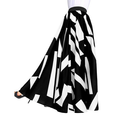 Ljetna maksi suknja s cvjetnim printom Haljina s velikim porubom za brisanje poda Ležerna široka suknja visokog struka za žene Elegantna ulična odjeća za zabave 스커트