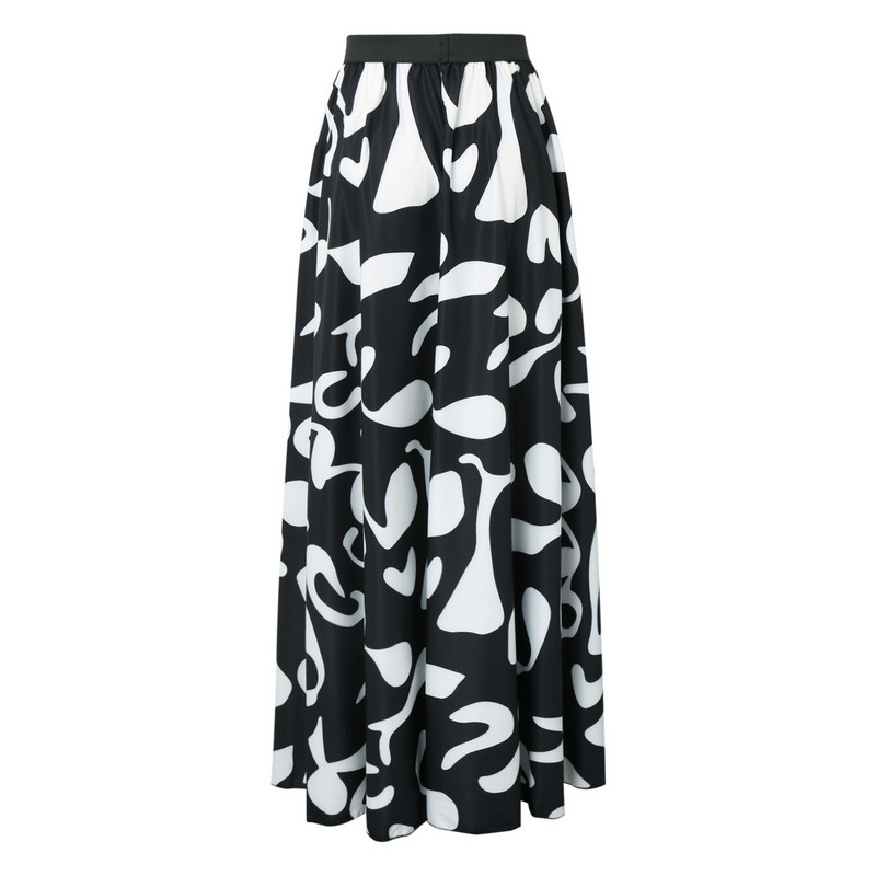 Ljetna maksi suknja s cvjetnim printom Haljina s velikim porubom za brisanje poda Ležerna široka suknja visokog struka za žene Elegantna ulična odjeća za zabave 스커트