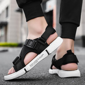 Szandálok Puha Férfi Kényelmes Csúszásmentes Férfi Cipők Minőségi Szövött Strandszandál Férfi Gladiátor Szandál Nyári Alkalmi Lapos Cipők