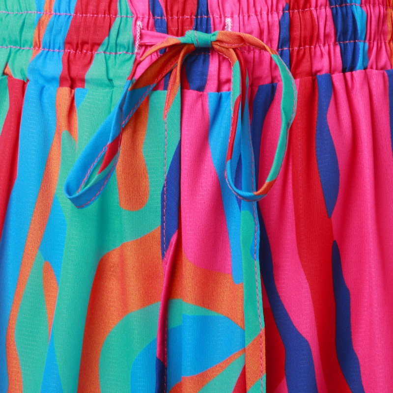 Korejske recenzije Odjeća Ženska ležerna duga dugačka suknja s džepovima s visokim strukom s printom Pejslija u nizu Ženska suknja ûbka ženskaâ