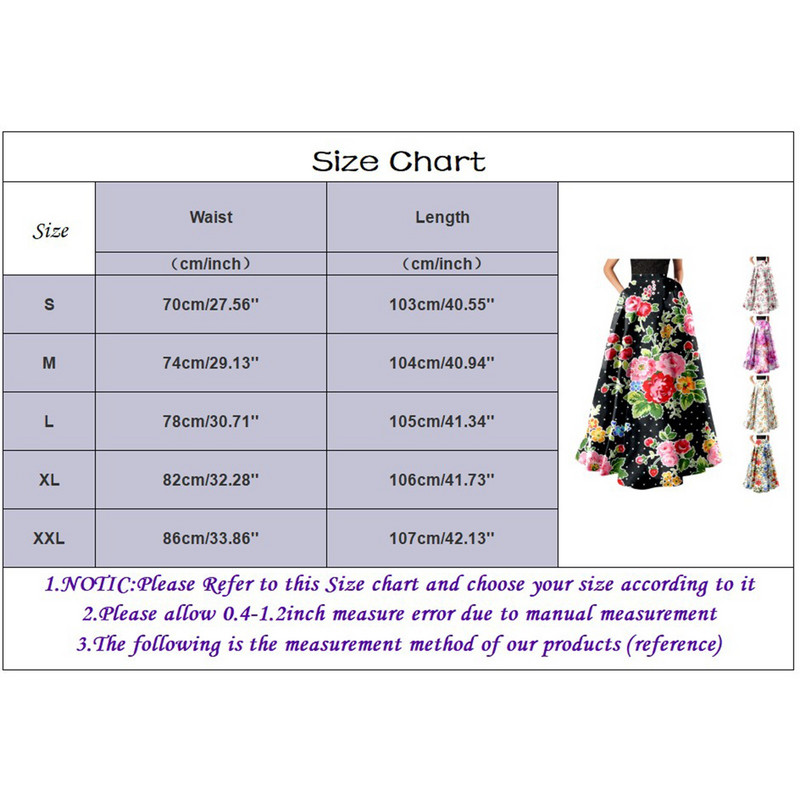 Naiste lillemustriga Maxi seelik kõrge vöökohaga tasku seelik Vintage lahtised elastsed pikad seelikud Elegantne naiste suvine vabaaja seelik