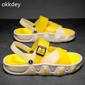 Muške sandale za plažu, ležerne, s platformom, vanjske, udobne, moderne, sveobuhvatne, prozračne, otporne na habanje, neklizajuće cipele, ljetne glavne