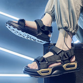 Muške ljetne ležerne sandale s debelim dnom i otvorenim prstima, neklizajuće, udobne, prozračne sandale za plažu Modne sportske sandale