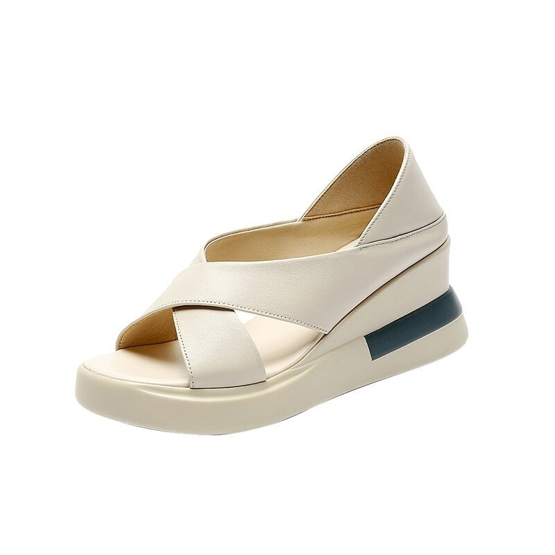 Muffin táska Sarkú szandál női 2022 nyár új, magas sarkú divatos külső viselet Éksarkú vastag talpú kényelmes női cipő