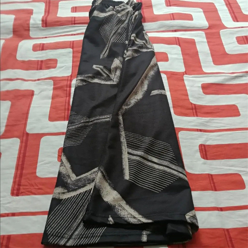 Suvine sügisene A-seeria elastne kõrge vöökohaga plisseeritud seelik Vintage trükiga Plus Size 4xl Vihmavarju seelik Naiste riided Pikad seelikud