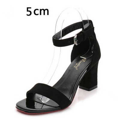 Naiste 2023. aasta suvemoodsandaalid Keskmise kõrge kontsaga plokkkontsaga sandaalid õuesandaalid Naiste kontsad, mustad punased sandaalid