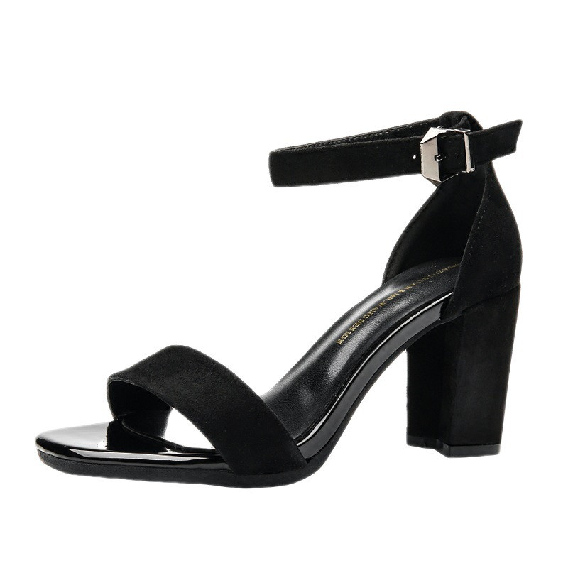 Naiste 2023. aasta suvemoodsandaalid Keskmise kõrge kontsaga plokkkontsaga sandaalid õuesandaalid Naiste kontsad, mustad punased sandaalid