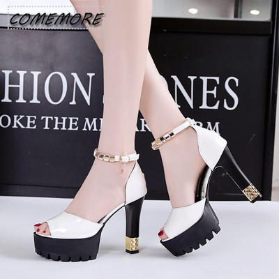 Peep Toe Platforma Visoke pete Cipele Elegantne luksuzne ženske cipele 2023 Ležerne sandale Vjenčane cipele Sandalia Ženska ljetna obuća