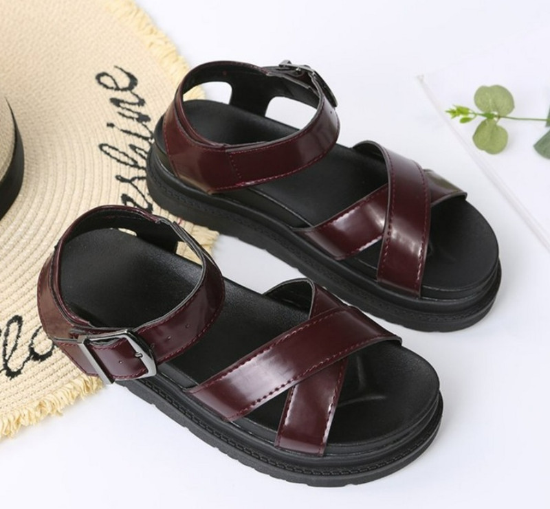 Ravne cipele s otvorenim prstima Ženske ljetne sandale za plažu Seksi ženske sandalije od PU kože veće veličine