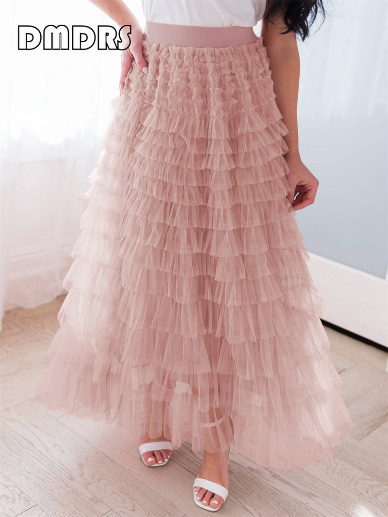 Ljetna ulična šarena, jednobojna šlep sa šlepom za zabavu, velika modna suknja od tila, ženska swing ležerna haljina, akronija