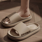 Muške papuče s debelim potplatom Ljetne tobogane za plažu Ženske kupaonske papuče protiv klizanja Meke sandale Modne japanke Ultra lagane cipele