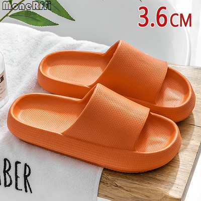 Muške papuče s debelim potplatom Ljetne tobogane za plažu Ženske kupaonske papuče protiv klizanja Meke sandale Modne japanke Ultra lagane cipele