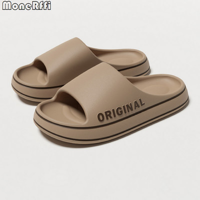 Muške papuče s debelim potplatom Ljetne tobogane za plažu Ženske kupaonske papuče protiv klizanja Meke sandale Modne japanke Ultra lagane cipele