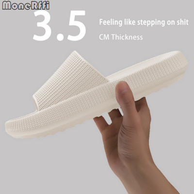 Muške papuče s debelim potplatom Ljetne tobogane za plažu Ženske kupaonske papuče protiv klizanja Meke sandale Modne japanke Ultra lagane cipele