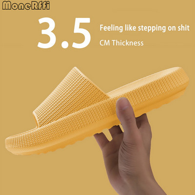 Muške papuče s debelim potplatom Ljetne tobogane za plažu Ženske kupaonske papuče protiv klizanja Meke sandale Modne japanke Ultra lagane cipele