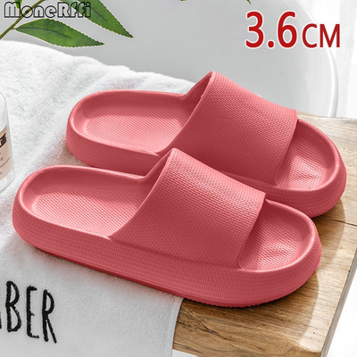 Muške papuče s debelim potplatom Ljetne tobogane za plažu Ženske kupaonske papuče protiv klizanja Meke sandale Modne japanke Ultra lagane cipele