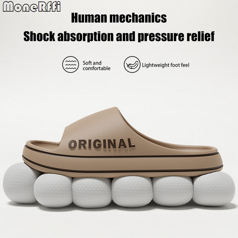 Muške papuče s debelim potplatom Ljetne tobogane za plažu Ženske kupaonske papuče protiv klizanja Meke sandale Modne japanke Ultra lagane cipele