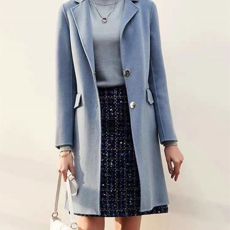 2023. ősz, tél, új női divat tweed kockás szoknyák női, magas derekú, A-vonalú szoknyák női karcsú, alkalmi gyapjúszoknyák Y573