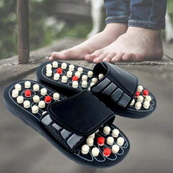 XIHAHA Spin Acupoint Massage Slippers Sandal for Men Women Feet Китайска акупресура терапия Медицински въртящи се обувки за крака