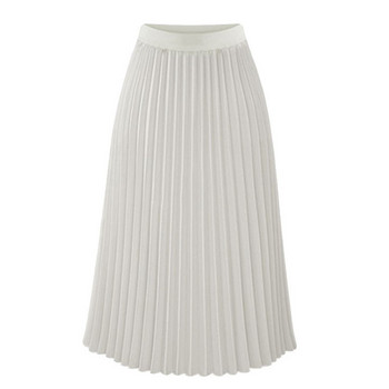 Нова дамска лятна шифонена миди пола с волани Винтидж големи големи големи размери Ежедневни елегантни парти модни свободни поли