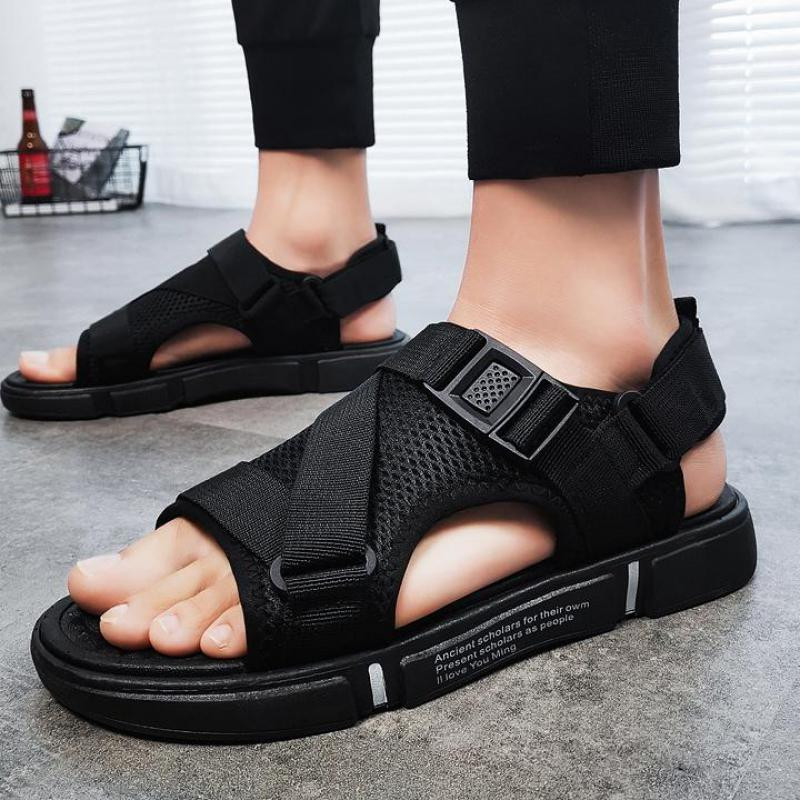 Muške sandale Meke, udobne neklizajuće muške cipele Visokokvalitetne tkane sandale za plažu Muške gladijatorice Ljetne ležerne ravne cipele