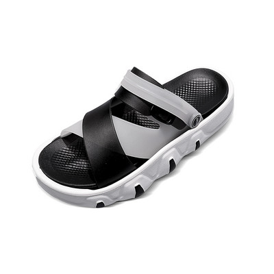 Uued sandaalid meeste suvemood Trendikas libisemisvastased vabaaja rannasandaalid, pehmed jalatsid meestele Laisad PU-st hingavad kahlamissandaalid