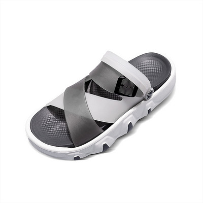 Uued sandaalid meeste suvemood Trendikas libisemisvastased vabaaja rannasandaalid, pehmed jalatsid meestele Laisad PU-st hingavad kahlamissandaalid