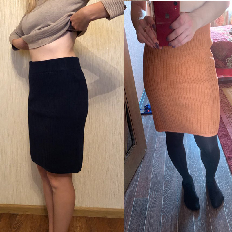 Fusta pulover pentru femei fustă tricotată midi cu creion fuste cu talie înaltă fuste de tricotat lungi și calde pentru femei de iarnă cu fundul despicat Plus size