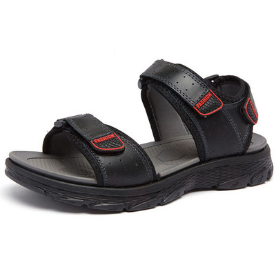 Suvised meeste vabaajajalatsid Ehtsast nahast sandaalid välistingimustes kasutatavad meeste nahast sandaalid meestele rannakingad Superkerged rooma kingad, suurus 46