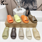 2023. Nove marke sandale papuče Yzy tobogani sand bone glow green mineral pure muške ženske papuče Veličina 36-45 Vanjske cipele koje se ne klize