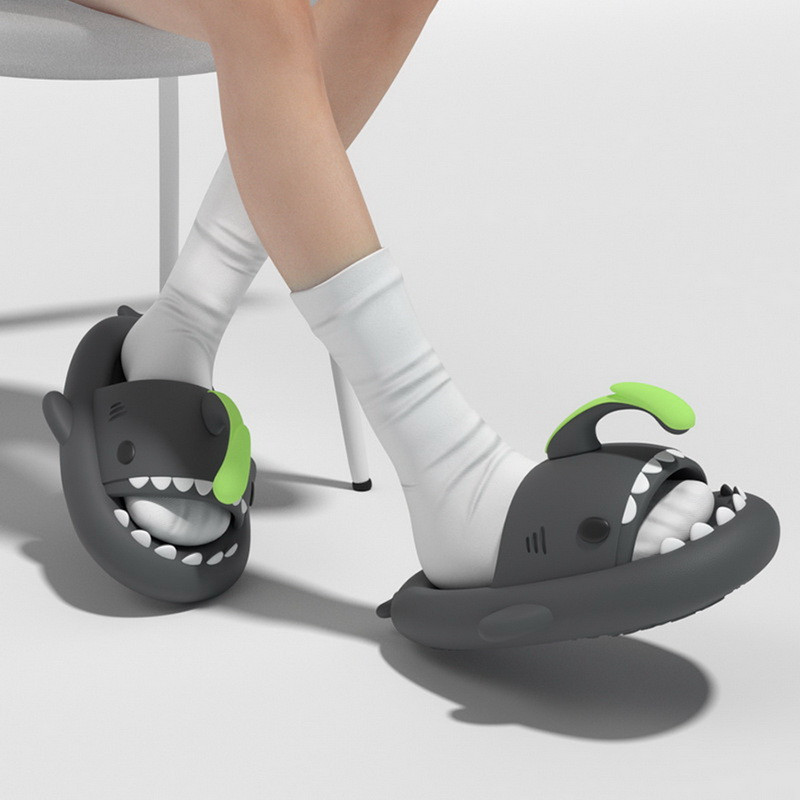 4 cm debeli potplat Muške ženske Shark papuče Svjetleći Cloud Shark tobogani Ljeto za odrasle parove Cool papuče Kućne protuklizne japanke