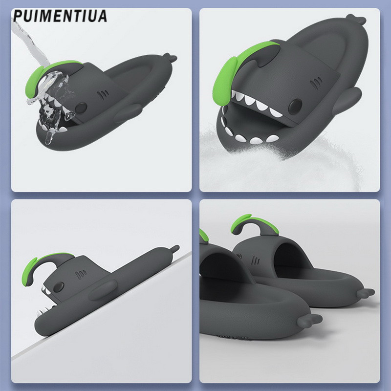 4 cm debeli potplat Muške ženske Shark papuče Svjetleći Cloud Shark tobogani Ljeto za odrasle parove Cool papuče Kućne protuklizne japanke