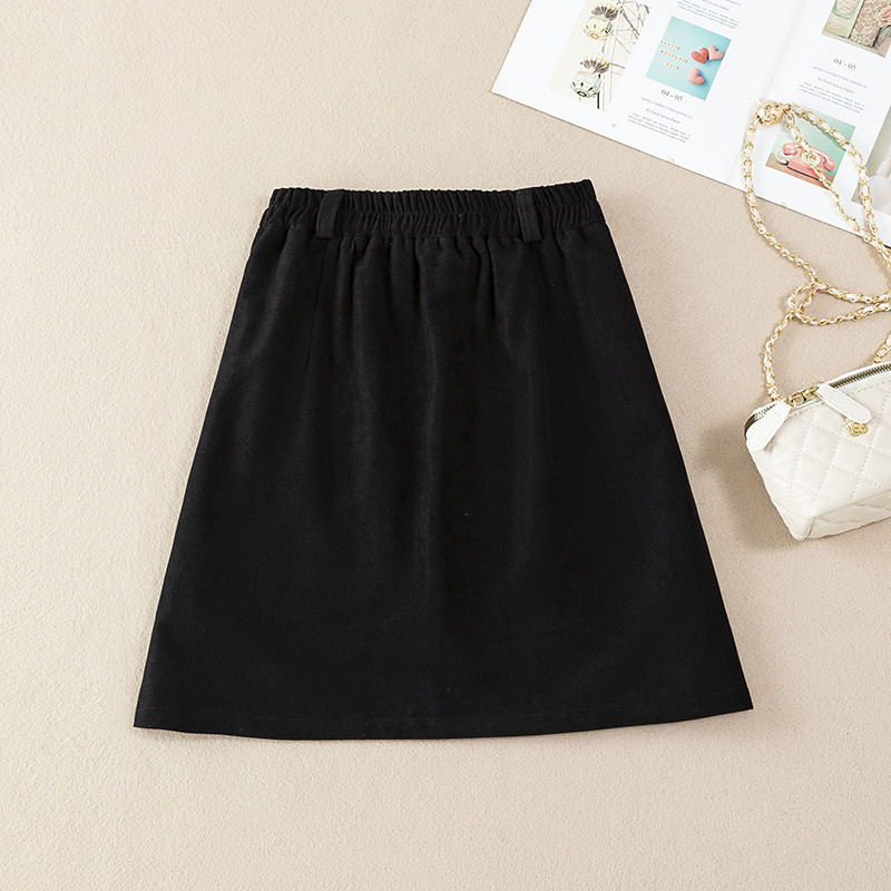 Fusta cu talie înaltă de culoare uni pentru femei, primăvară și toamnă 2023, nou stil coreean, modă artistică, elegantă, plus marime, casual fustă