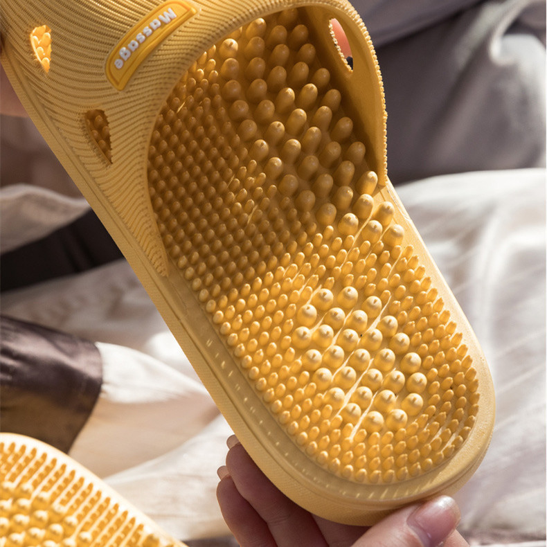 Női Férfi Lábmasszázs Papucs Beltéri Fürdőszoba Csúszásmentes Puha Csúszdák Kényelmes Lapos Párok Otthoni teherbírású láb Egészségügyi Cipők