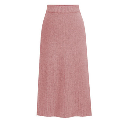 11 szín Gyapjú Őszi Tél Közepes hosszúság Magas derekú kötött szoknya Hátul osztott koreai változat Meleg kasmír szoknya Plus S-8XL