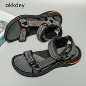 Prozračne muške sandale, ravne vanjske, neklizajuće, trendi, sveobuhvatne, udobne sandale, lagane ležerne cipele, proljeće, ljeto, glavne